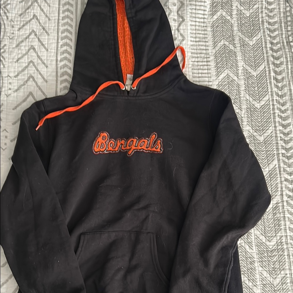 Bengals Black and Orange Men's Hoodie